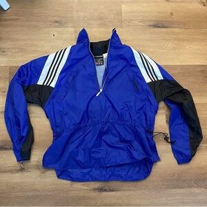 Adidas vintage windbreaker quarter zip L